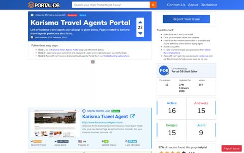 Karisma Travel Agents Portal