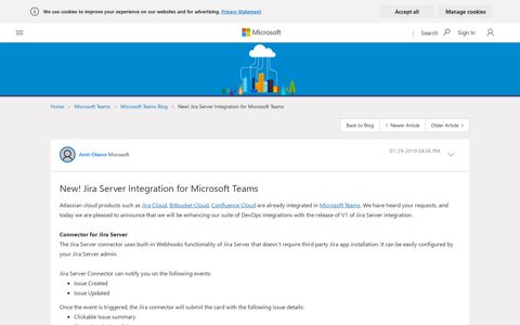 New! Jira Server Integration for Microsoft Teams - Microsoft ...