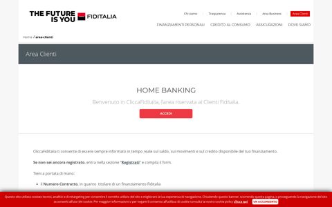 Area clienti e servizi online | Fiditalia