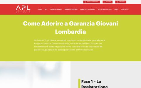 Come Aderire a Garanzia Giovani Lombardia – APL Network