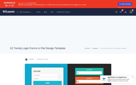 10 Trendy Login Forms in Flat Design Template by w3layouts