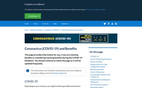 Coronavirus (COVID-19) and Benefits | nidirect