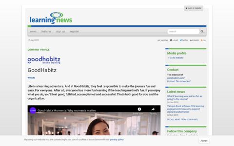 GoodHabitz - Learning News