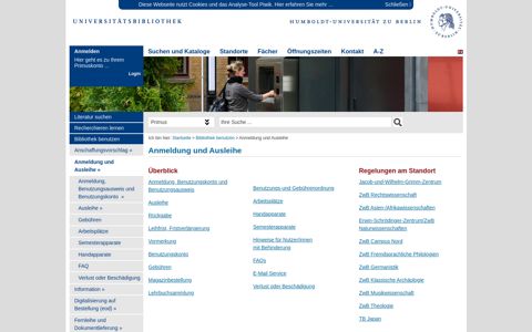 Anmeldung und Ausleihe - Universitaetsbibliothek der HU Berlin