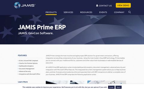 Government Contract Accounting Software | JAMIS Prime ERP