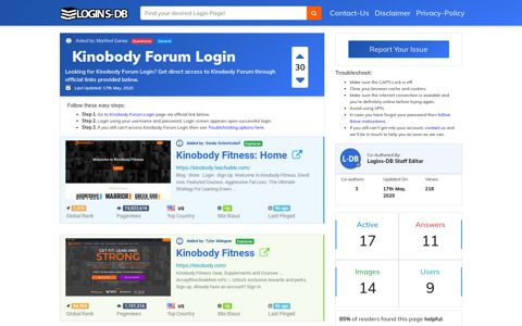 Kinobody Forum Login - Logins-DB