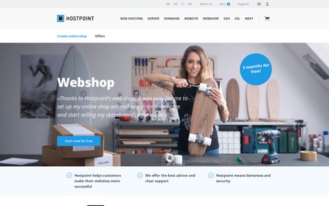 Webshop | Set up your own online store by yourself - Hostpoint