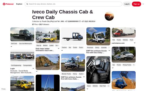 Iveco Daily Chassis Cab & Crew Cab - Pinterest