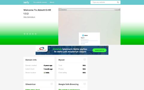 ehrindia.in - Welcome To Abbott E-HR 1.3.1 - E HR India - Sur.ly