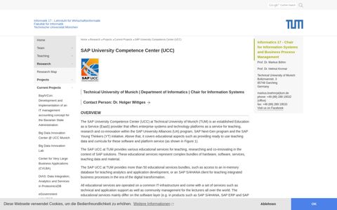 SAP University Competence Center (UCC) - Informatics 17 ...