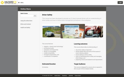 Driver Safety - Hazardco - Online Training Portal - Hazardco