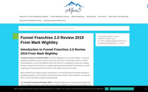 Funnel Franchise 2.0 Review 2019 From Mark Wightley