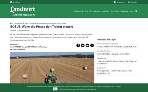 ISOBUS: Wenn die Presse den Traktor steuert - landwirt ...