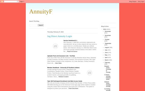 Ing Direct Annuity Login - AnnuityF