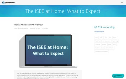 The ISEE at Home: What to Expect - Test Innovators