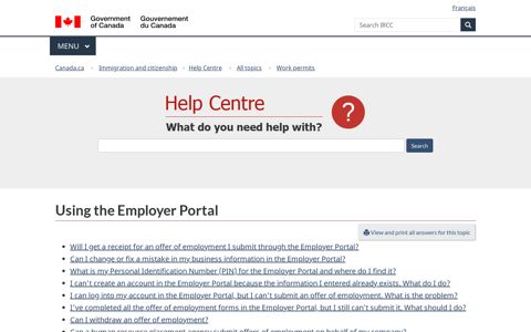 Using the Employer Portal