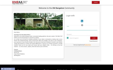 Login - IIM Bangalore