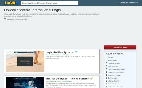 Holiday Systems International Login - Loginii.com