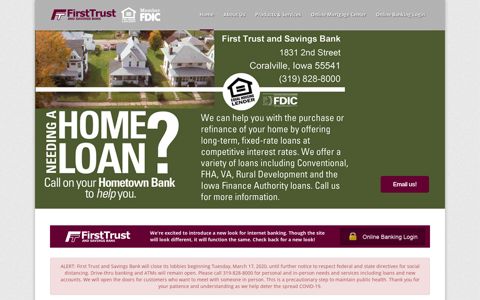 First Trust and Savings Bank: Home