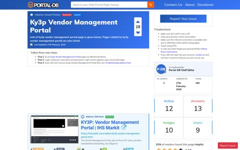 Ky3p Vendor Management Portal