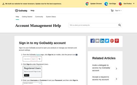 Sign in to my GoDaddy account | Account Management ...