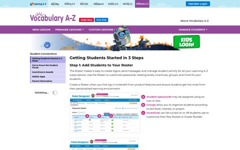 Getting Students Started in 3 Steps - Vocabulary AZ