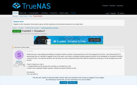 SOLVED - FreeNAS + Virtualbox? | TrueNAS Community