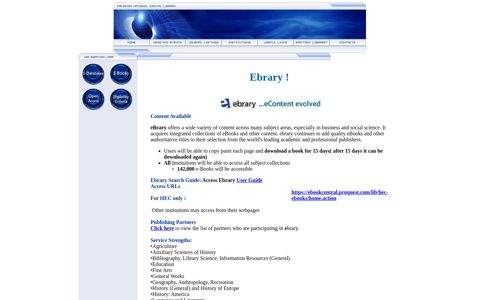 Ebrary - HEC - National Digital Library