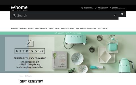 Create, Find & Manage A Gift Registry | @home Homeware ...