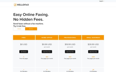 Pricing | HelloFax
