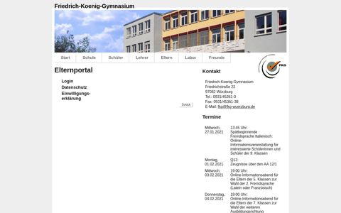 Elternportal - Friedrich-Koenig-Gymnasium Würzburg