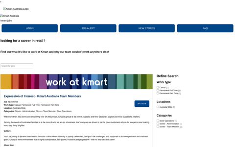 Job Details - Expression of Interest - Kmart Australia ... - Jobs