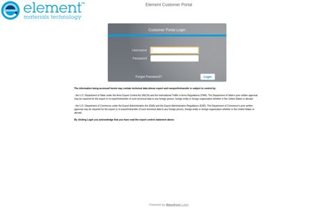 Element Customer Portal