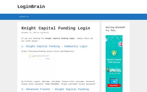 knight capital funding login - LoginBrain