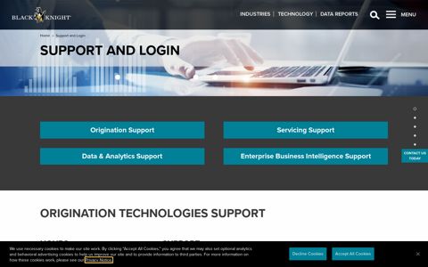 Client Support and Login Information for Products and Services