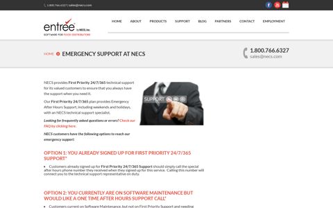 Emergency 24 Hour Support - NECS.com