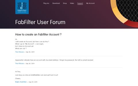 How to create an Fabfilter Account - FabFilter User Forum