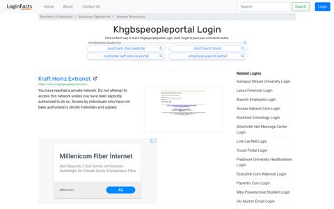 Khgbspeopleportal - Kraft Heinz Extranet - LoginFacts