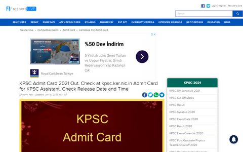 KPSC Admit Card 2020 to be Released. Check at kpsc.kar.nic ...