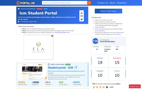 Icm Student Portal