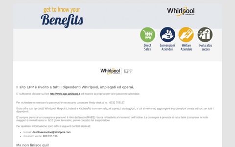 II sito EPP è rivolto a tutti i dipendenti Whirlpool, impiegati ed ...