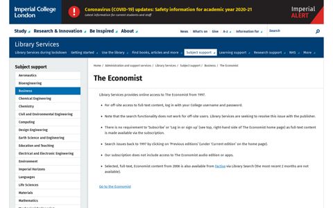 The Economist - Imperial College London