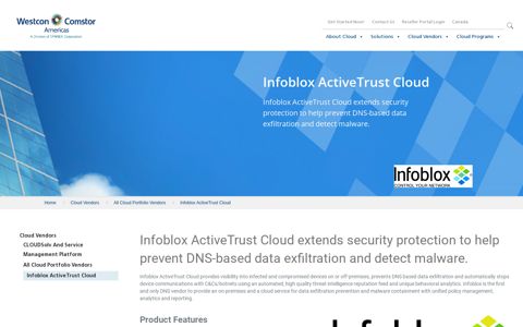 Infoblox ActiveTrust Cloud – WCC CA Cloud