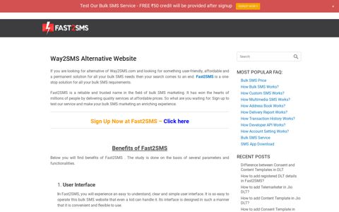 Way2SMS Alternative Website - Fast2SMS