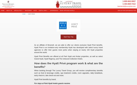 Hyatt Privé - The Luxury Travel Group