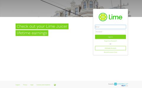 Lime Juicer Pay - Welcome
