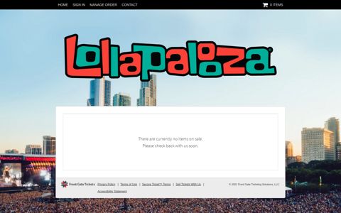 Lollapalooza - Front Gate Tickets