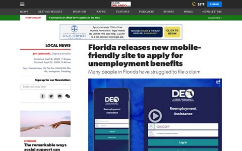 Florida releases new mobile-friendly site to apply for ... - WKMG