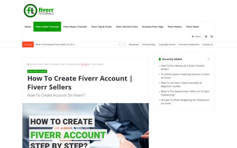 How To Create Fiverr Account? | Step By Step Guide To Sign ...