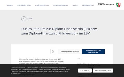 Duales Studium zur Diplom-Finanzwirtin (FH) bzw. zum ...